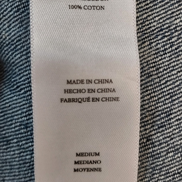 Rails Lisette Long Sleeve Denim Dress Size Medium Shirtdress - Picture 15 of 16